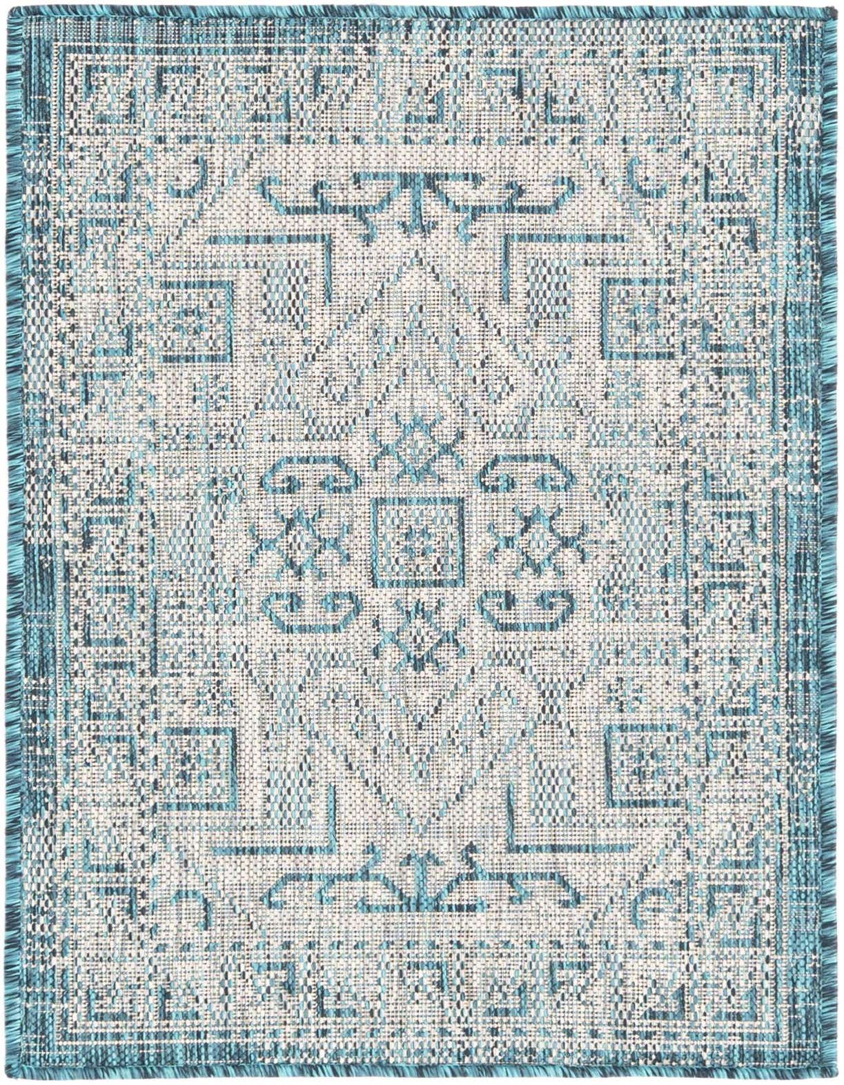 2' x 3' Easy-Clean Aztec Indoor / Outdoor Rug