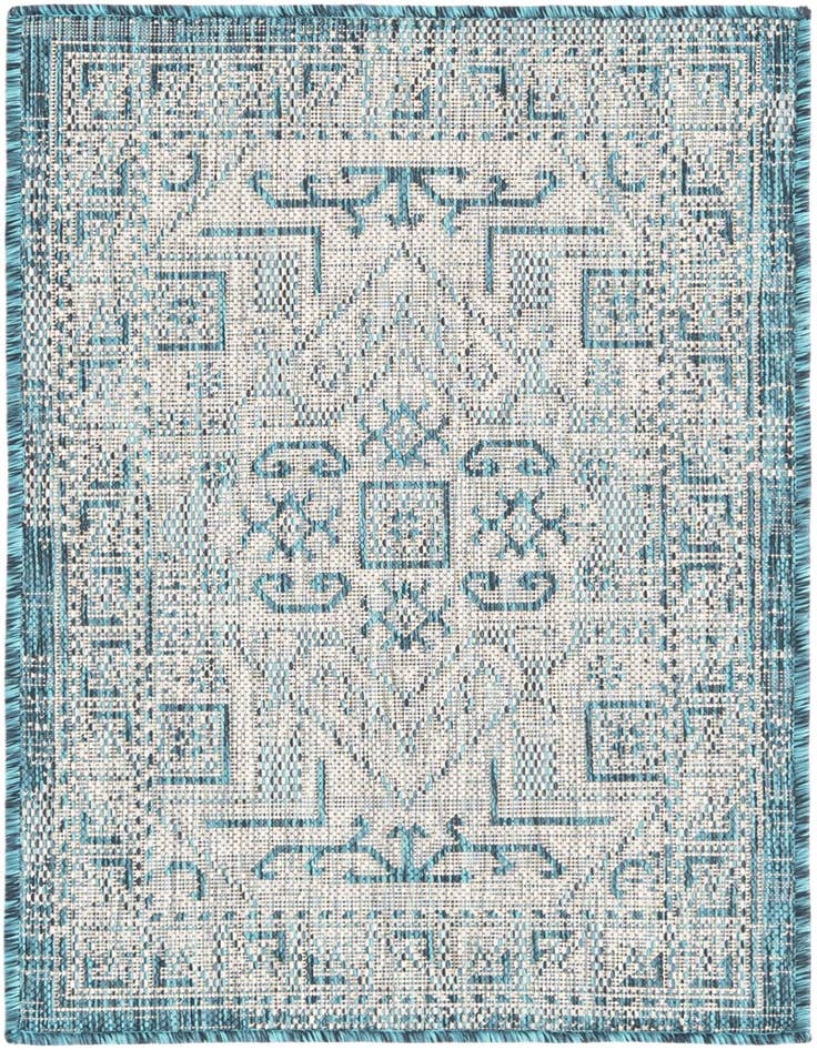 Detail image of 2' x 3' Easy-Clean Aztec Indoor / Outdoor Rug