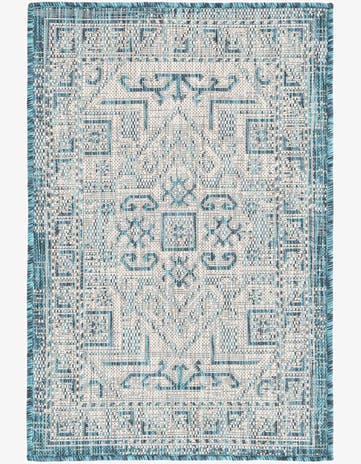 2' x 3' Easy-Clean Aztec Indoor / Outdoor Rug