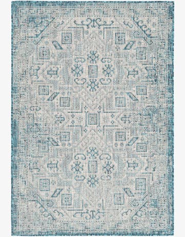 4' x 6' Easy-Clean Aztec Indoor / Outdoor Rug