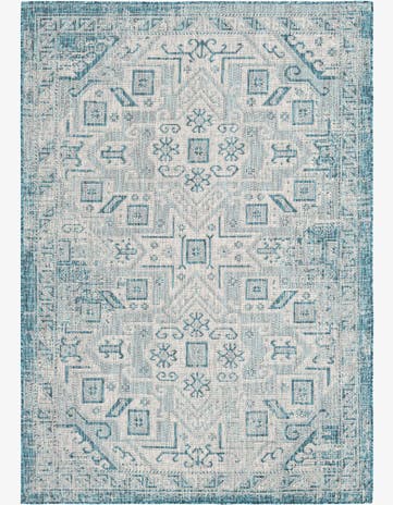 6' x 9' Easy-Clean Aztec Indoor / Outdoor Rug