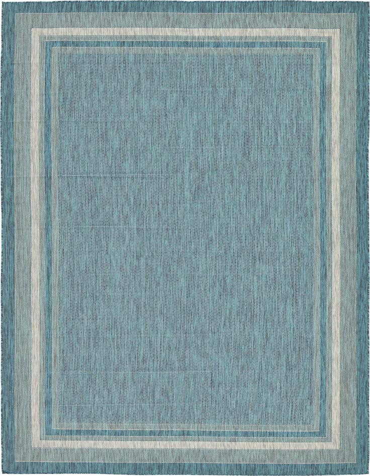 Detail image of 7' 10 x 11' Easy-Clean Border Indoor / Outdoor Rug