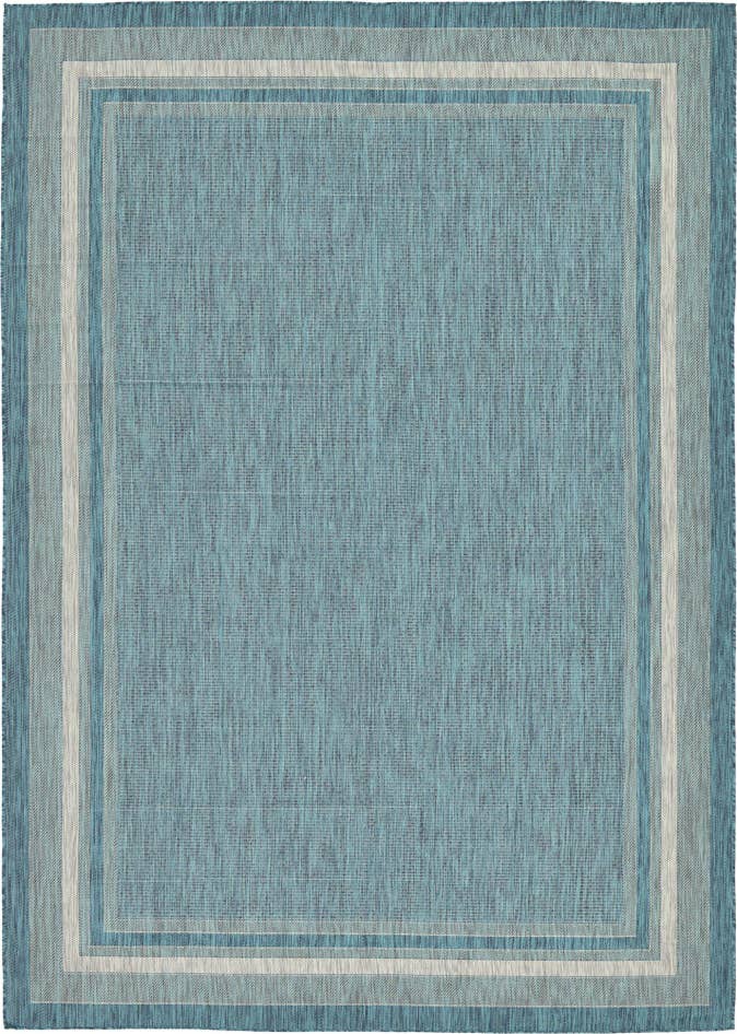 Detail image of 7' 10 x 11' Easy-Clean Border Indoor / Outdoor Rug