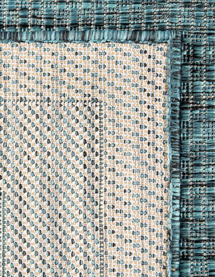 Detail image of 7' 10 x 11'  Washable Border Indoor / Outdoor Rug