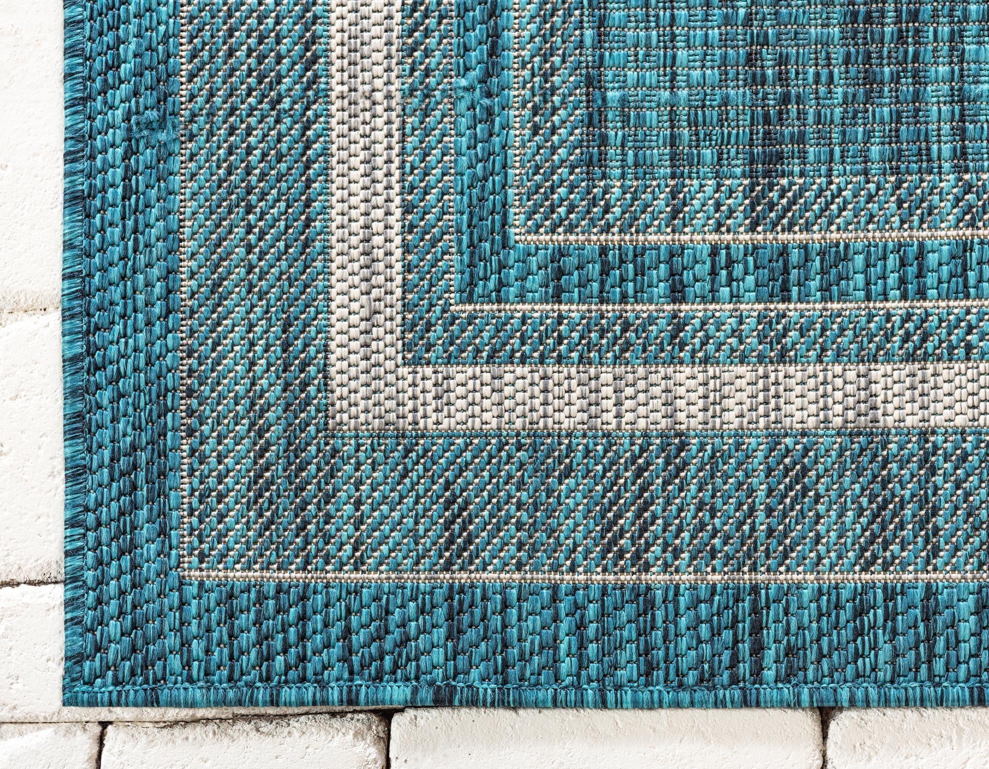 Easy-Clean Border Indoor / Outdoor Rug - Thumbnail 5