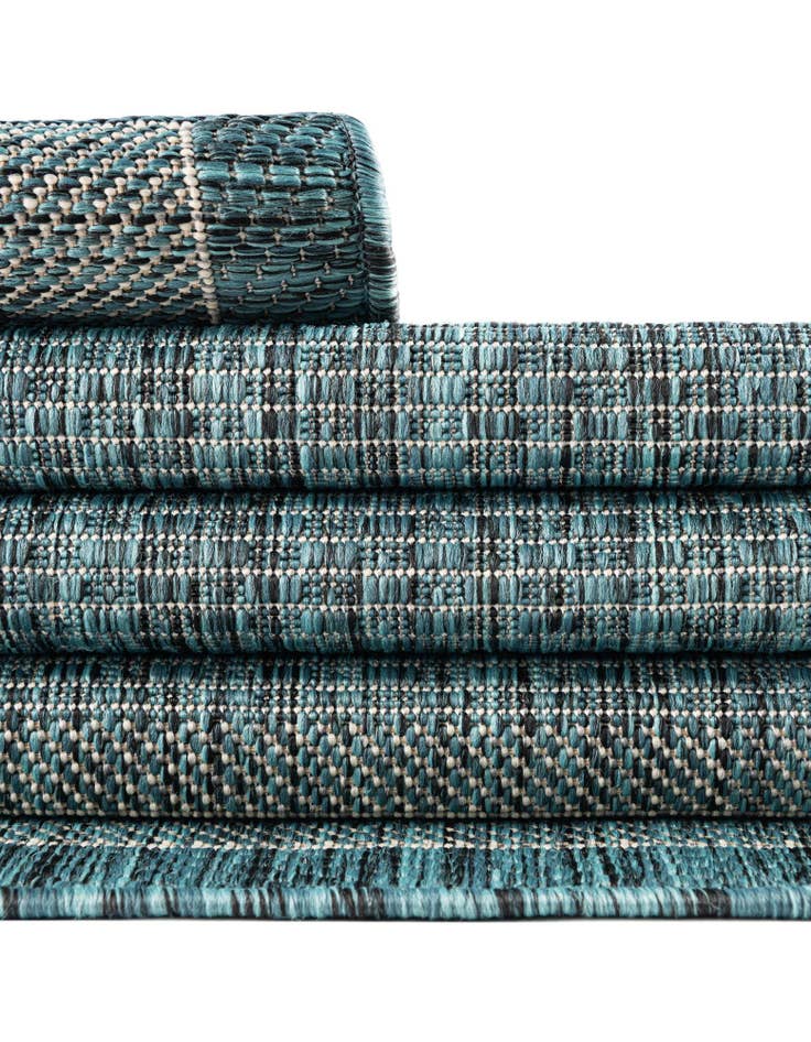 Detail image of 10' x 13' Easy-Clean Border Indoor / Outdoor Rug
