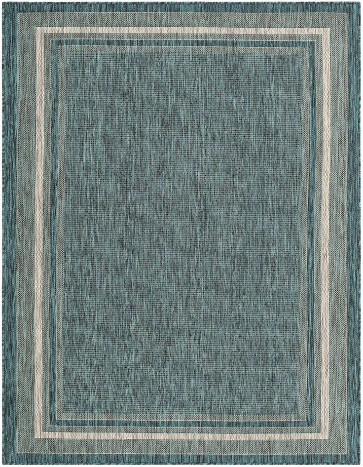 Detail image of 5' 3 x 8' Easy-Clean Border Indoor / Outdoor Rug