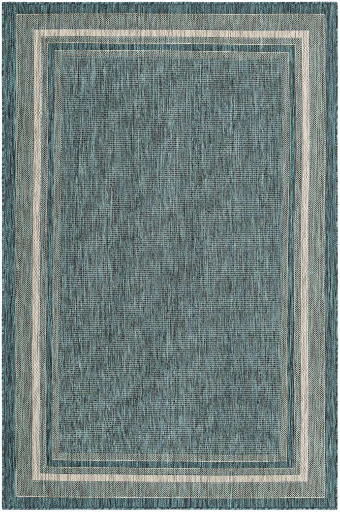 5' 3 x 8' Easy-Clean Border Indoor / Outdoor Rug