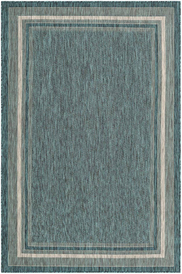 Detail image of 5' 3 x 8' Easy-Clean Border Indoor / Outdoor Rug