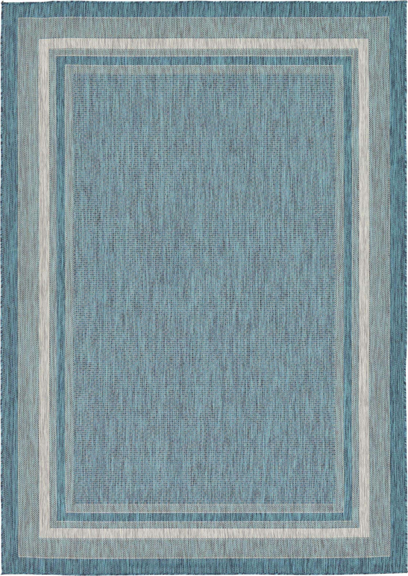 7' x 10' Easy-Clean Border Indoor / Outdoor Rug