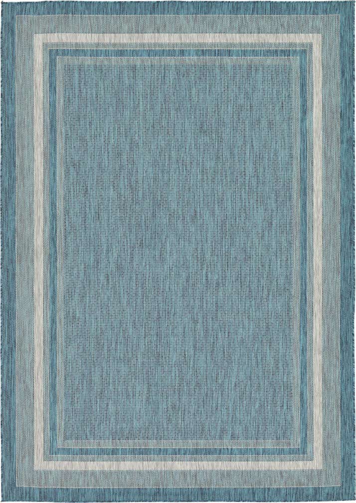 7' x 10' Easy-Clean Border Indoor / Outdoor Rug