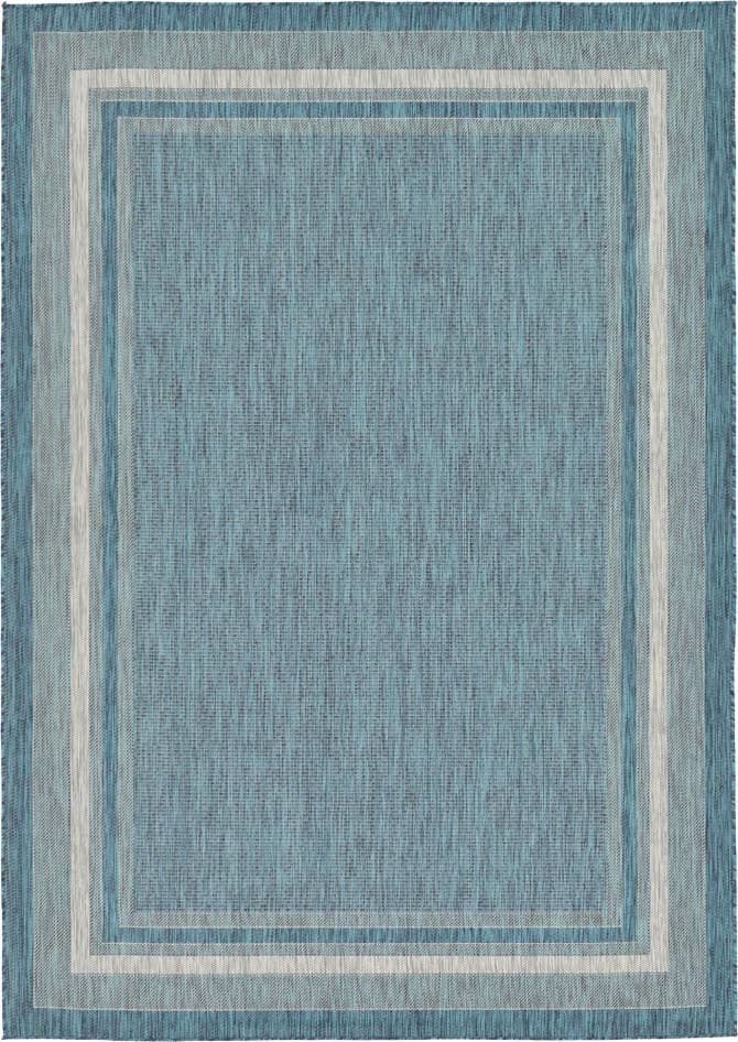 Detail image of 7' x 10' Easy-Clean Border Indoor / Outdoor Rug