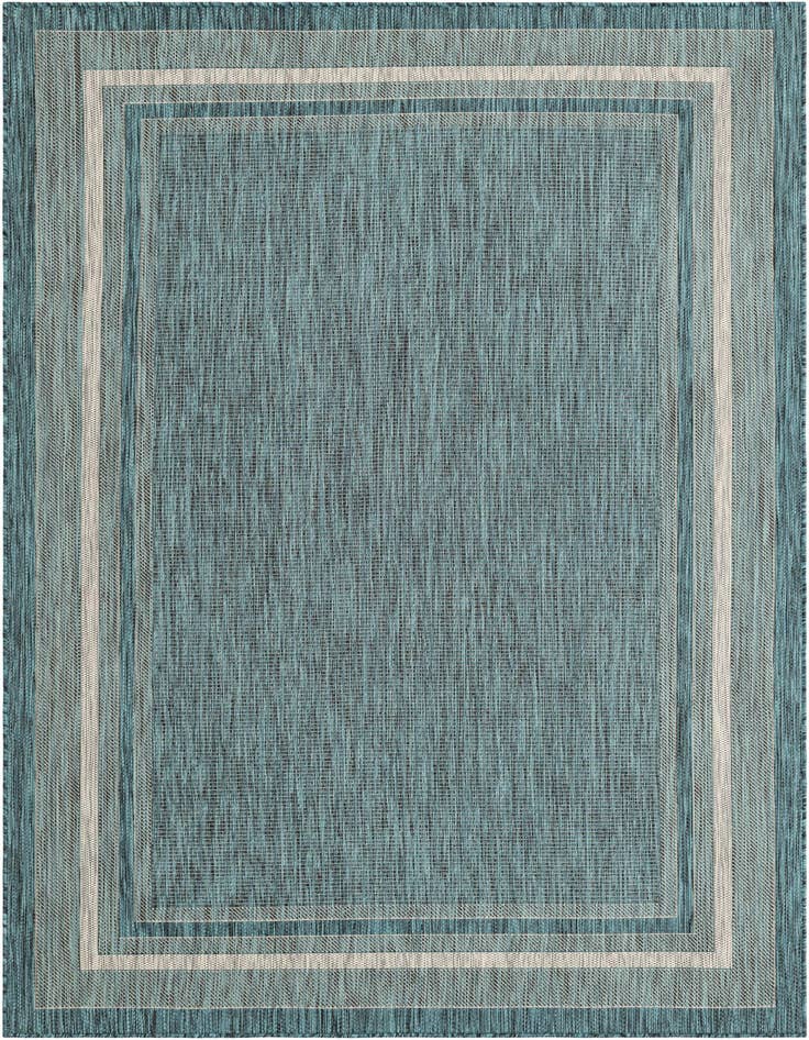 Detail image of 6' x 9' Easy-Clean Border Indoor / Outdoor Rug