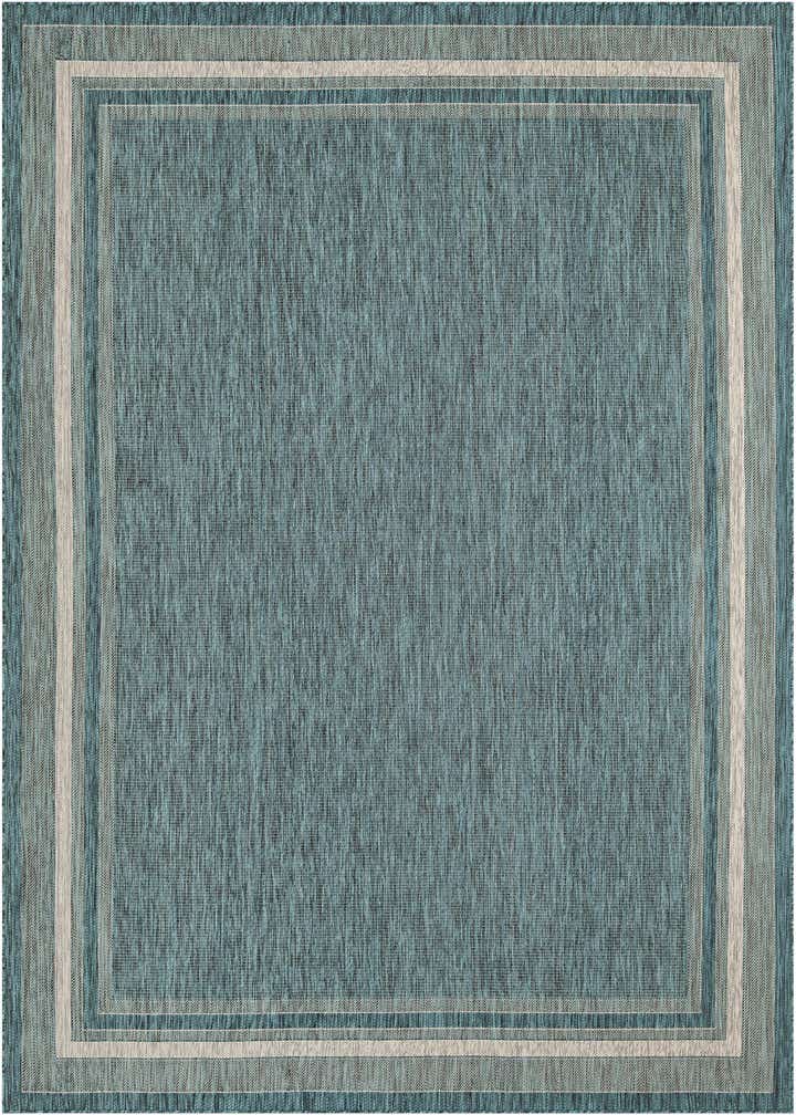 9' x 12' Easy-Clean Border Indoor / Outdoor Rug