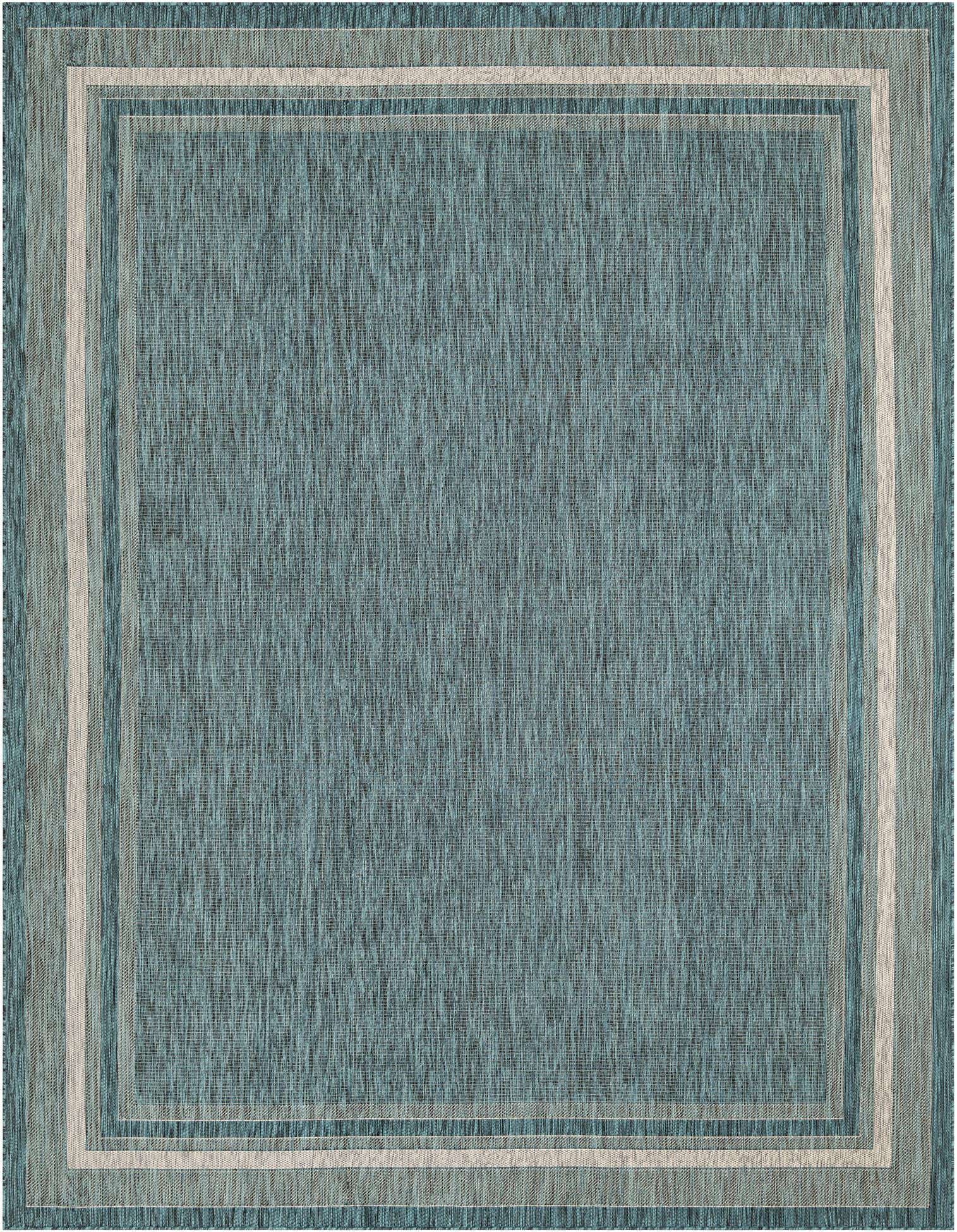 9' x 12' Easy-Clean Border Indoor / Outdoor Rug
