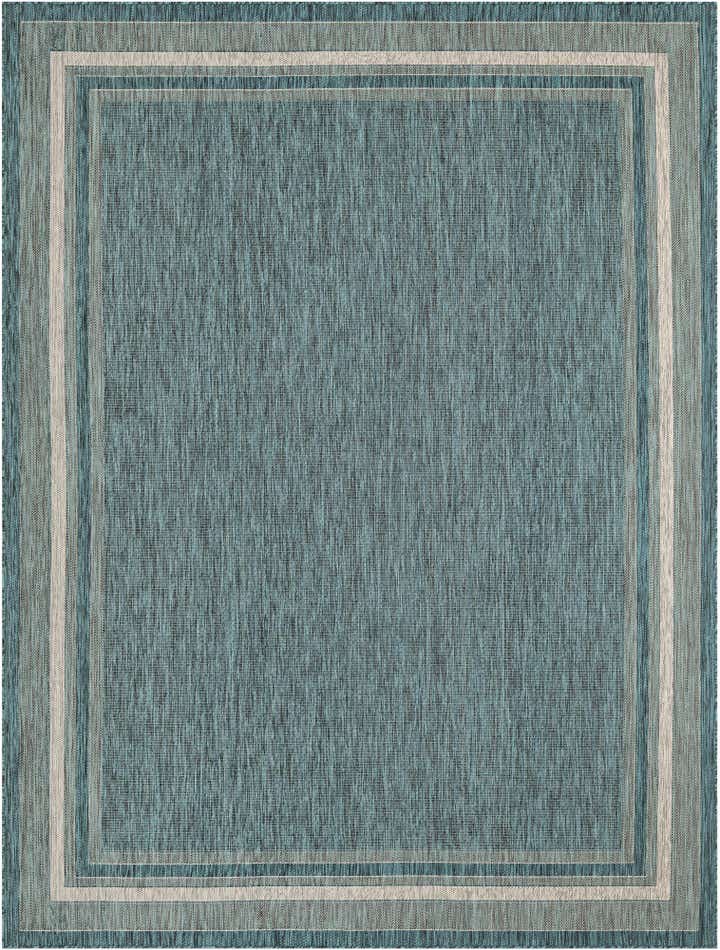 9' x 12' Easy-Clean Border Indoor / Outdoor Rug
