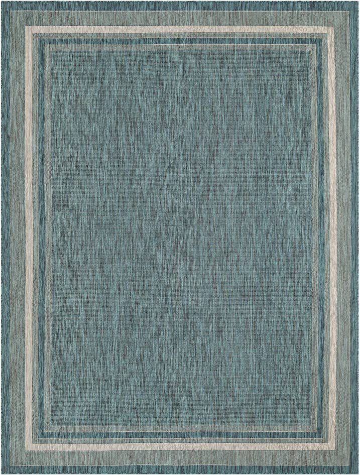 Detail image of 9' x 12' Easy-Clean Border Indoor / Outdoor Rug