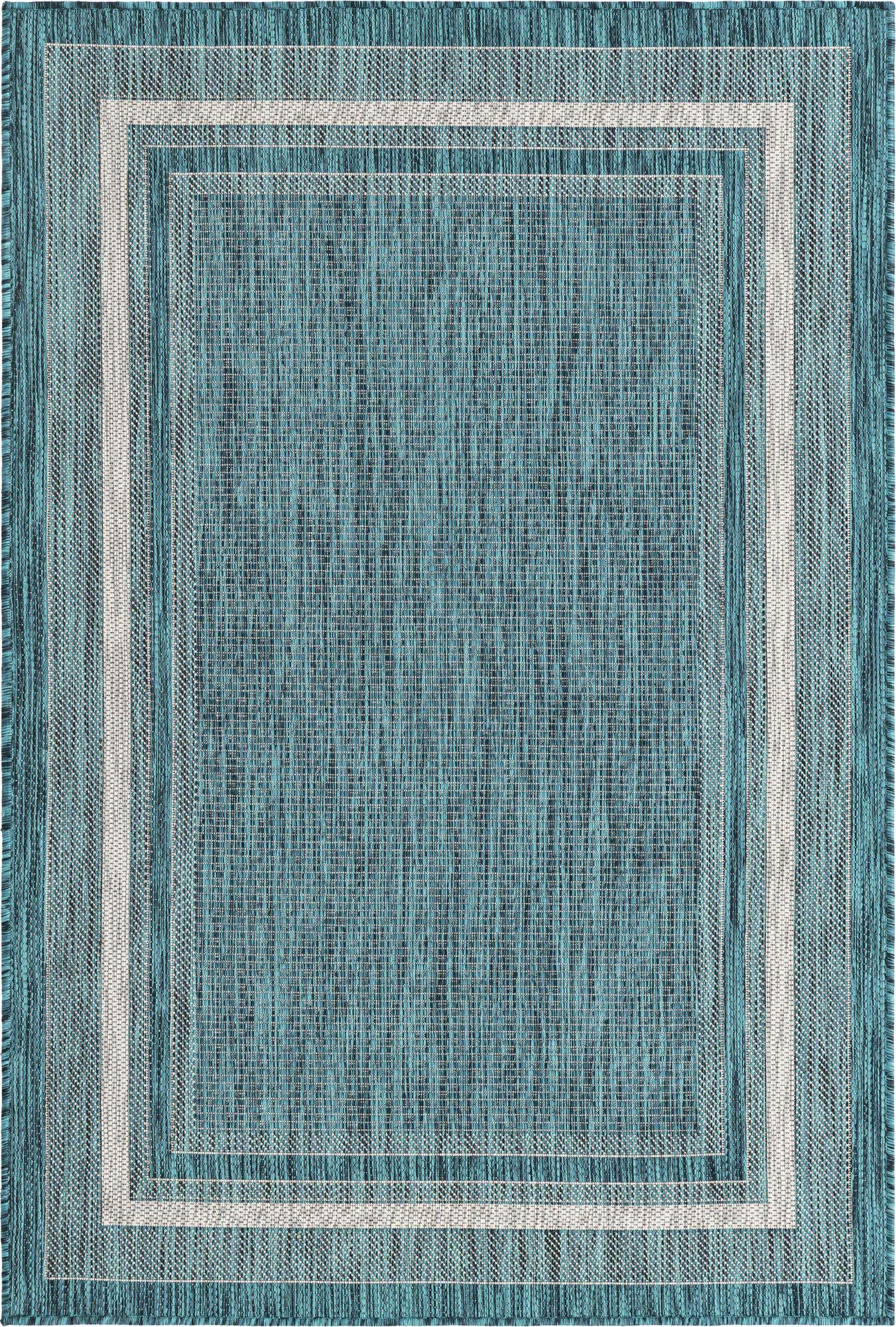4' x 6' Easy-Clean Border Indoor / Outdoor Rug
