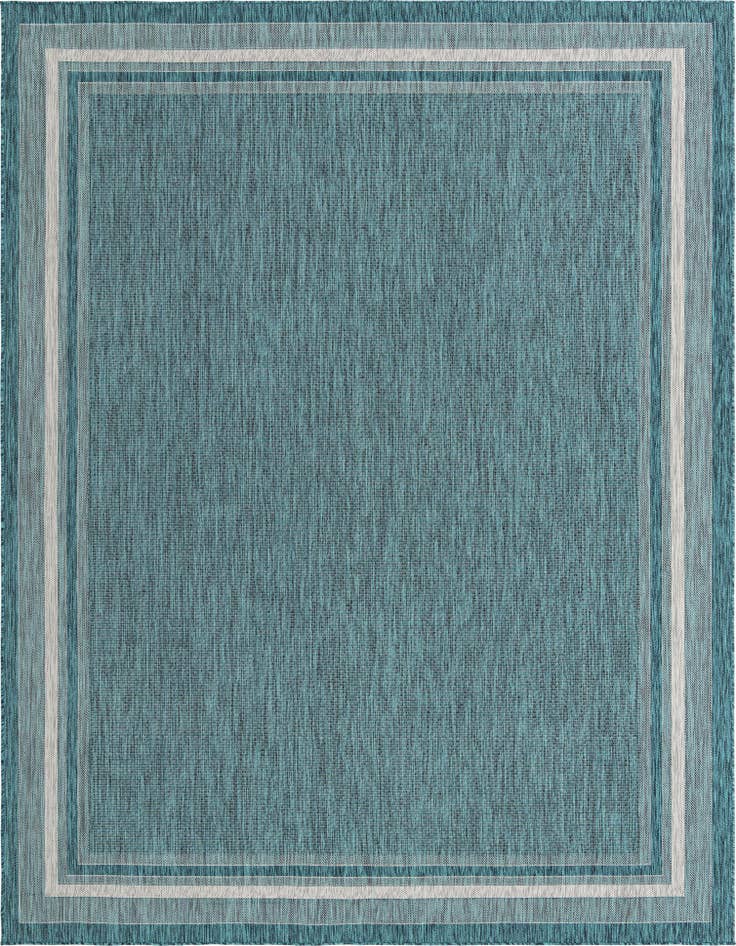 Detail image of 10' x 13' Easy-Clean Border Indoor / Outdoor Rug