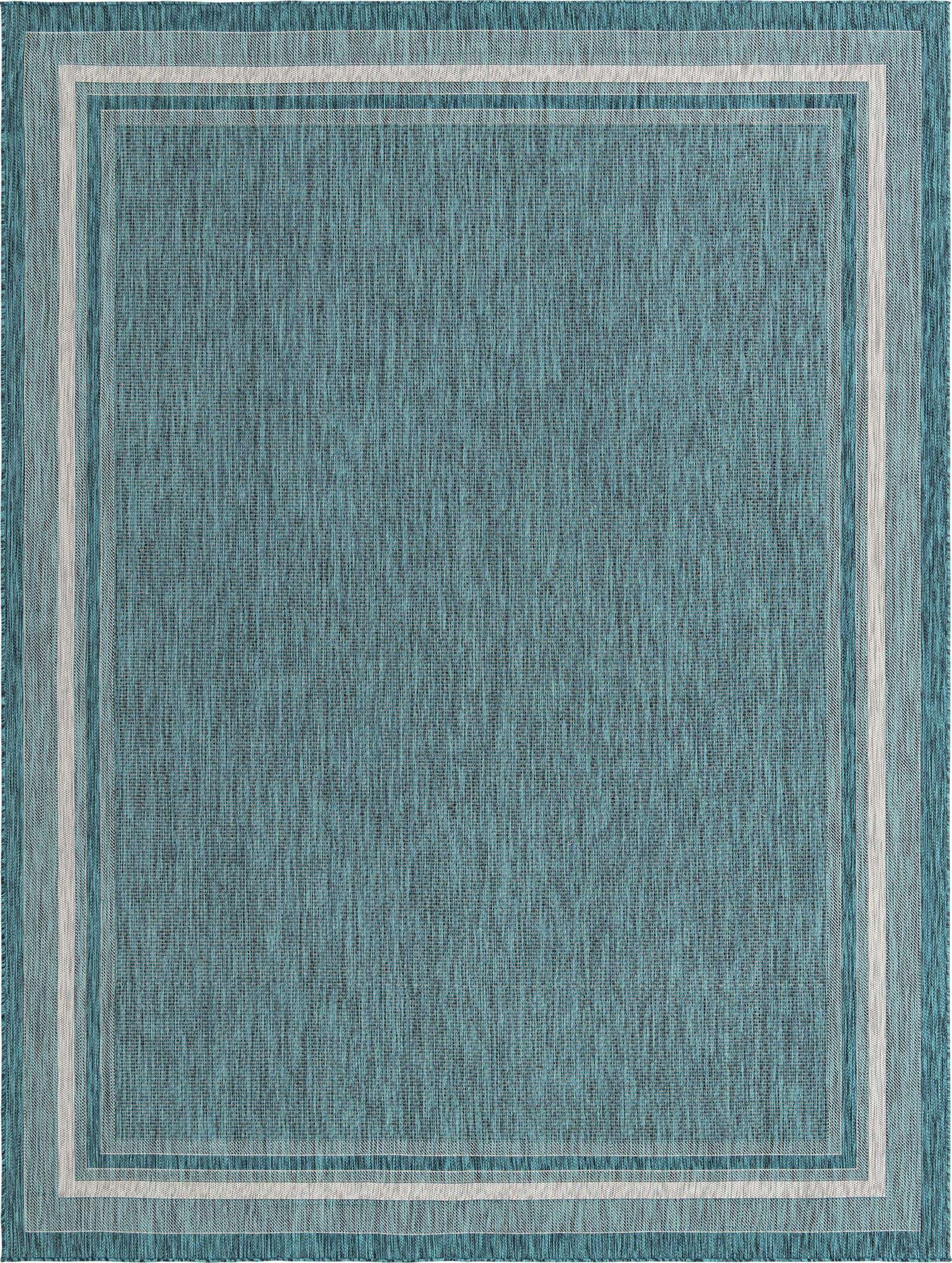 10' x 13' Easy-Clean Border Indoor / Outdoor Rug