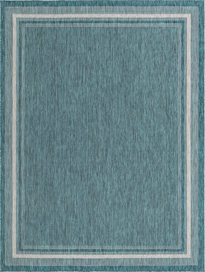 Detail image of 10' x 13' Easy-Clean Border Indoor / Outdoor Rug