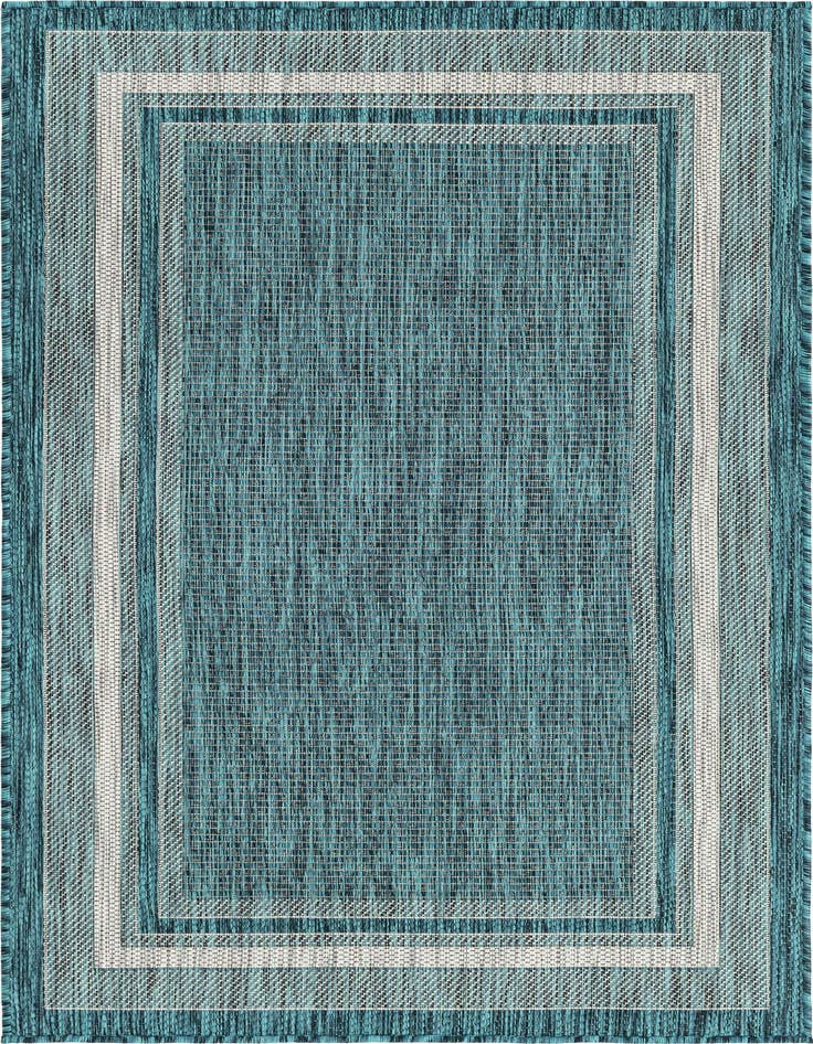 Detail image of 3' x 5' 3 Easy-Clean Border Indoor / Outdoor Rug