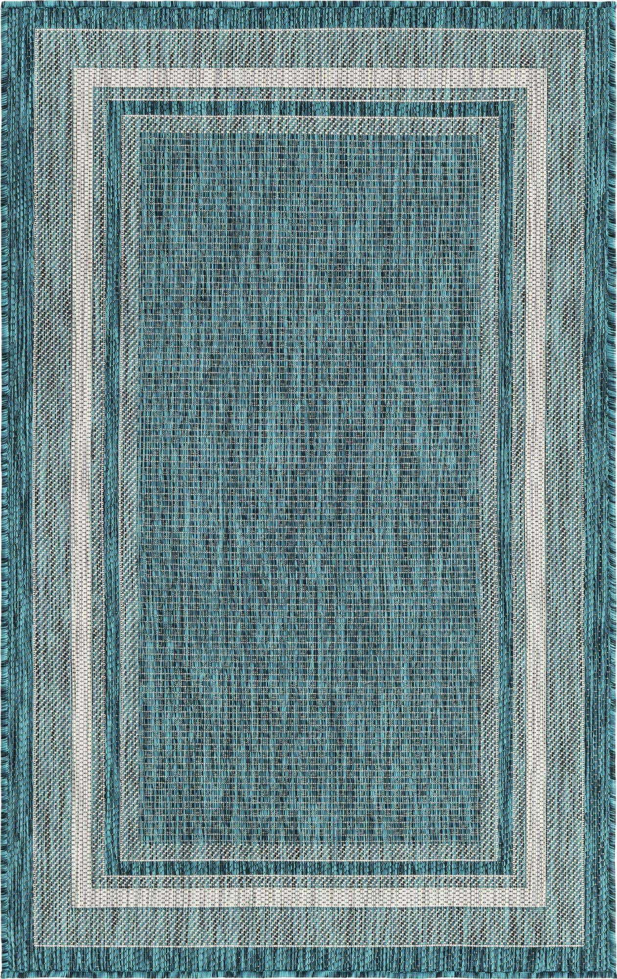 3' x 5' 3 Easy-Clean Border Indoor / Outdoor Rug
