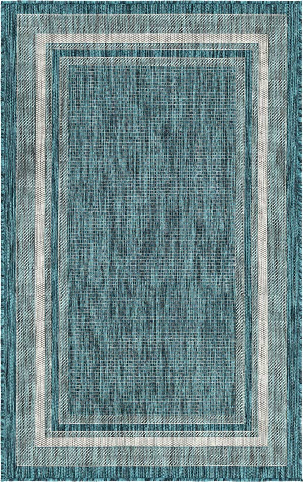 Detail image of 3' x 5' 3 Easy-Clean Border Indoor / Outdoor Rug