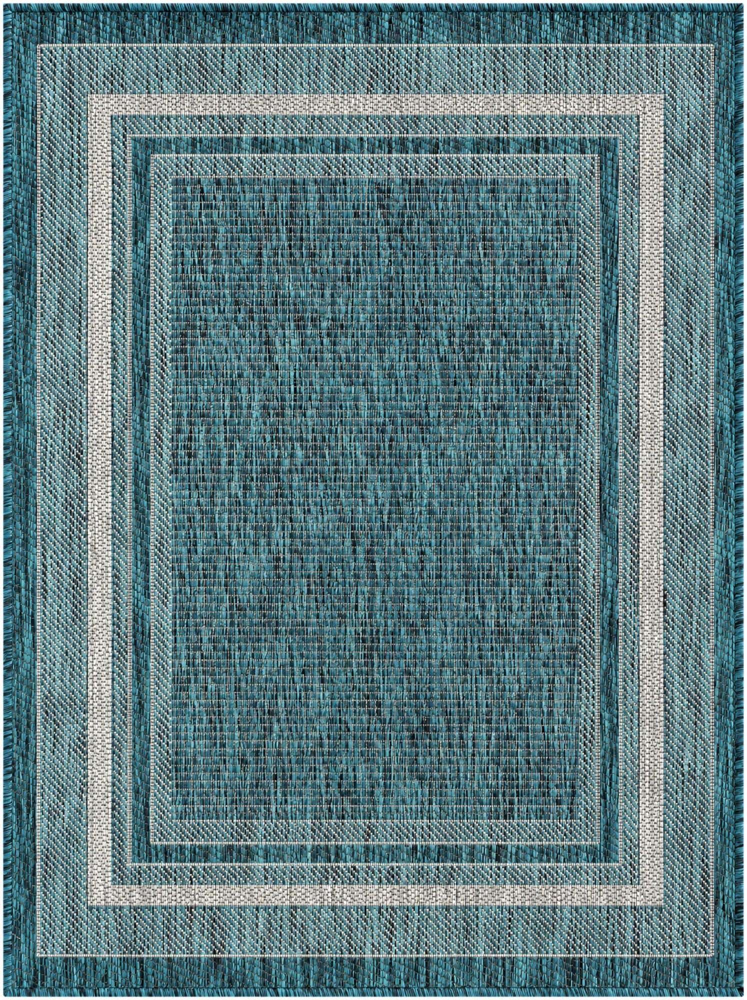 3' x 4' Easy-Clean Border Indoor / Outdoor Rug