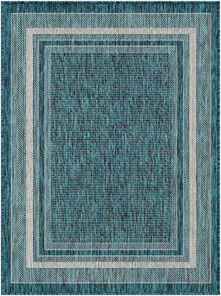 3' x 4' Easy-Clean Border Indoor / Outdoor Rug