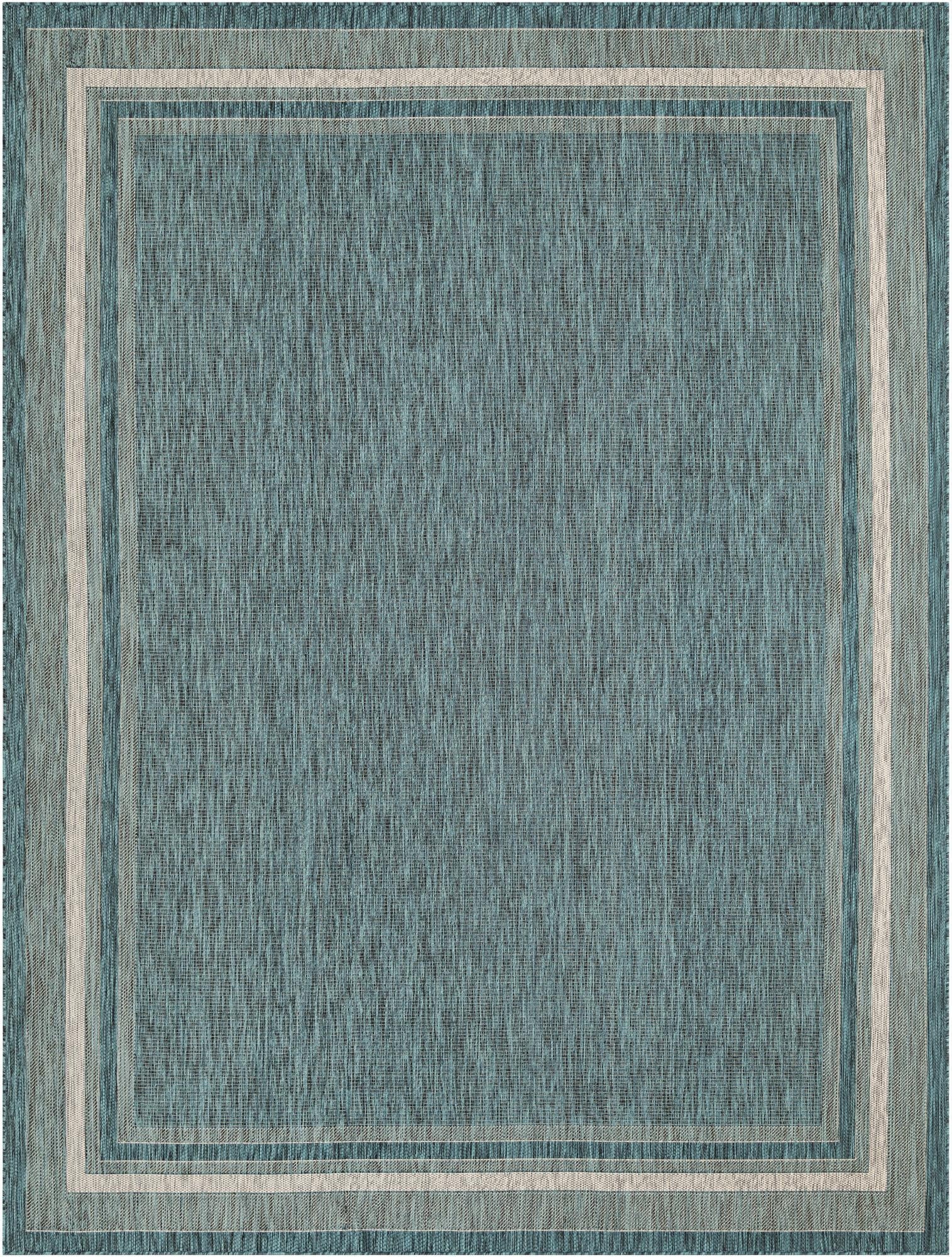 Primary image 9' x 12'  Washable Border Indoor / Outdoor Rug