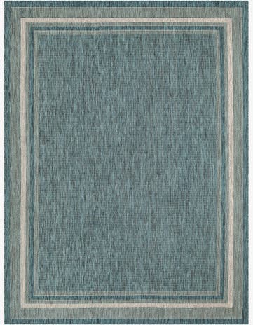 9' x 12' Easy-Clean Border Indoor / Outdoor Rug