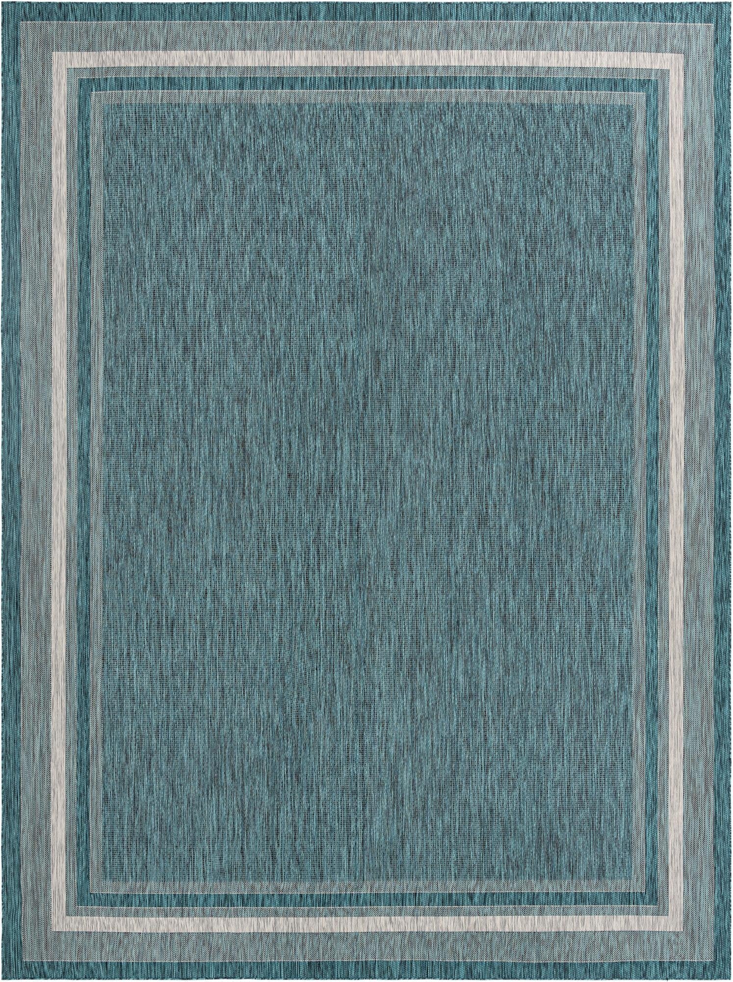 12' x 16' 1 Washable Border Indoor / Outdoor Rug