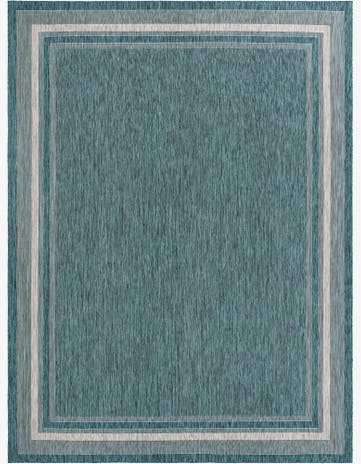 12' x 16' 1 Easy-Clean Border Indoor / Outdoor Rug