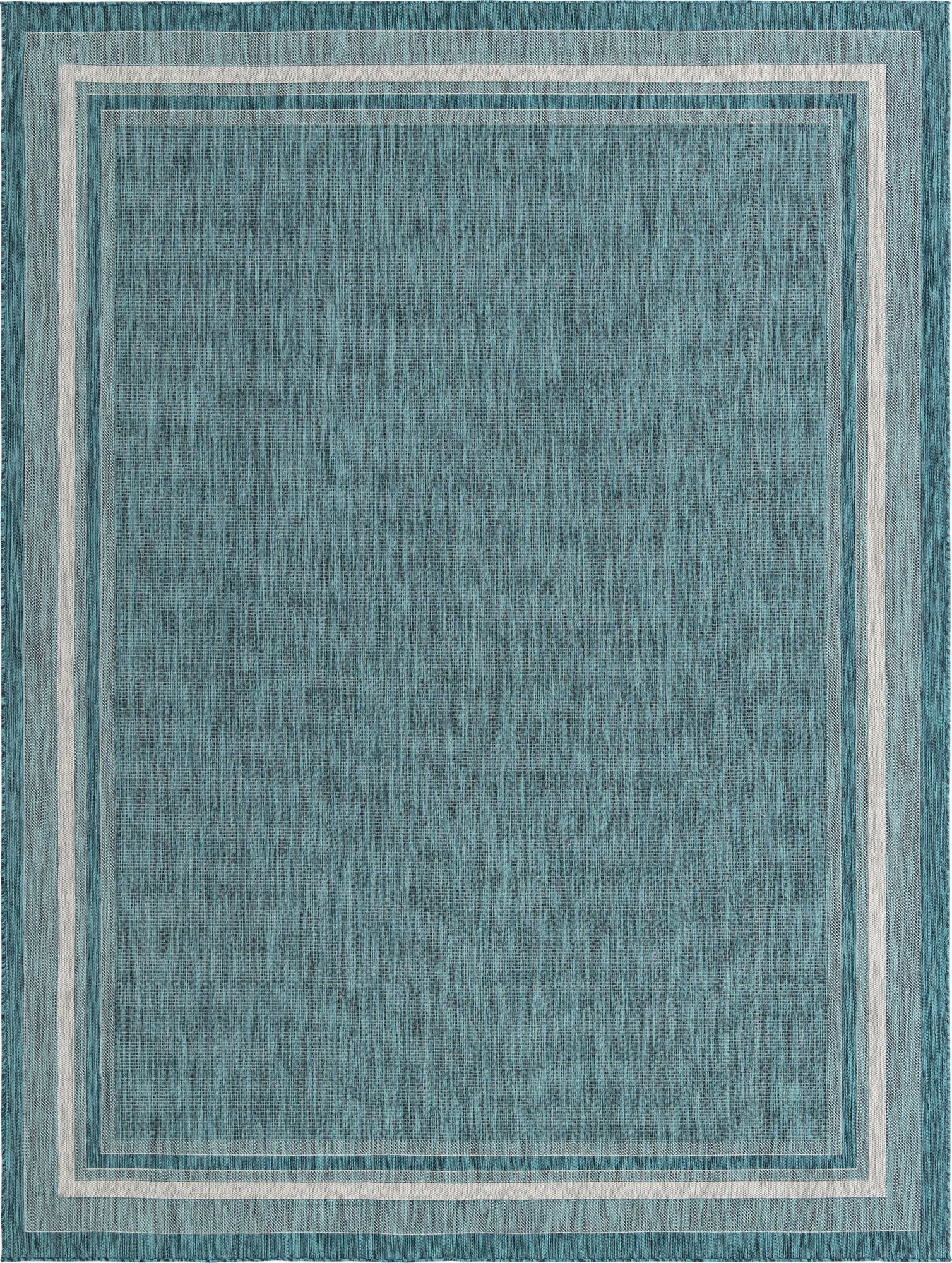 Primary image 10' x 13'  Washable Border Indoor / Outdoor Rug