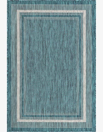4' x 6' Easy-Clean Border Indoor / Outdoor Rug
