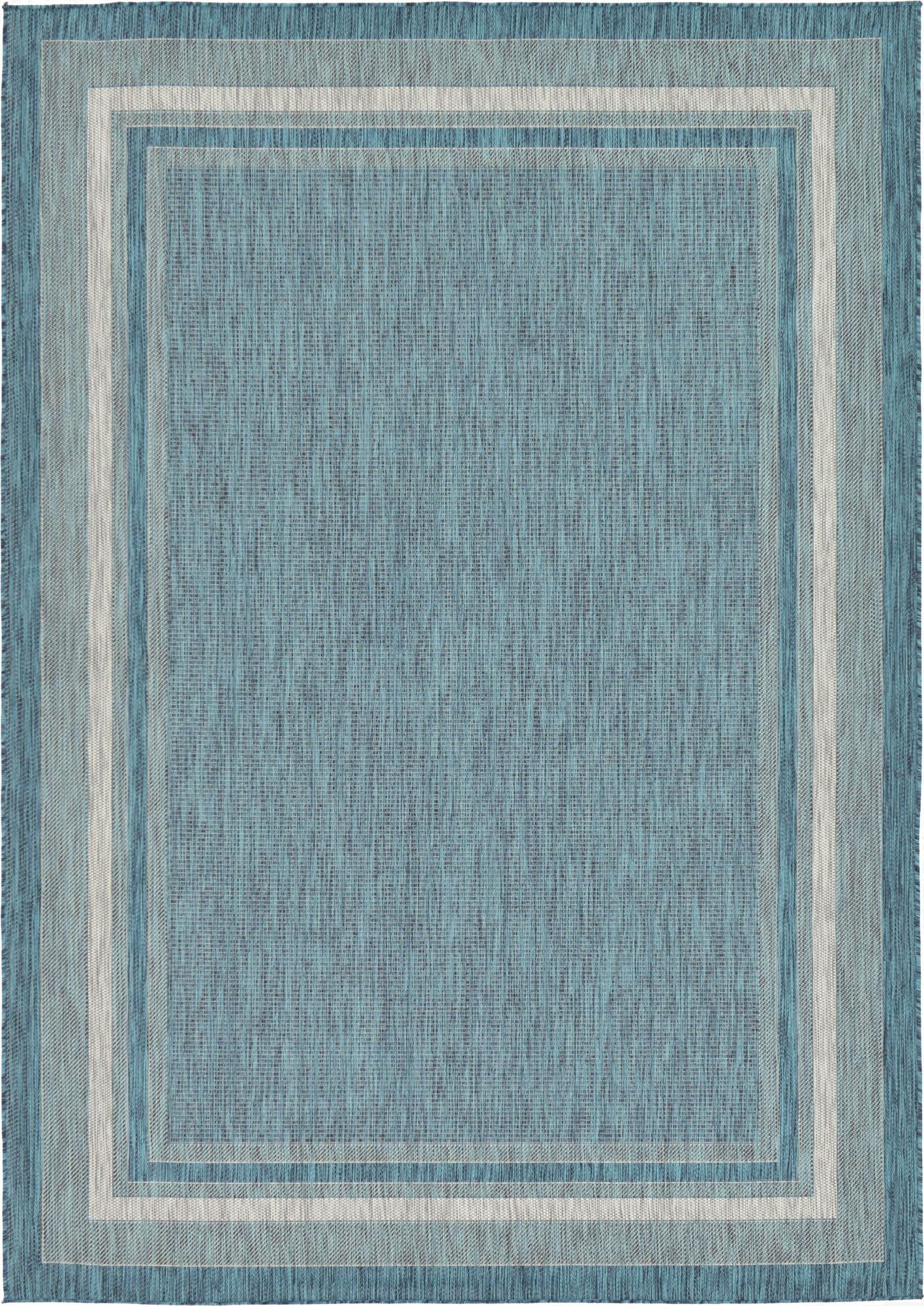 Primary image 7' x 10'  Washable Border Indoor / Outdoor Rug