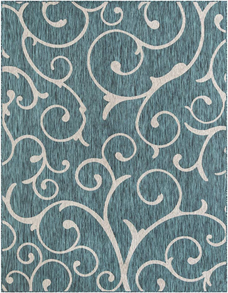 Detail image of 7' x 10' Easy-Clean Botanical Indoor / Outdoor Rug