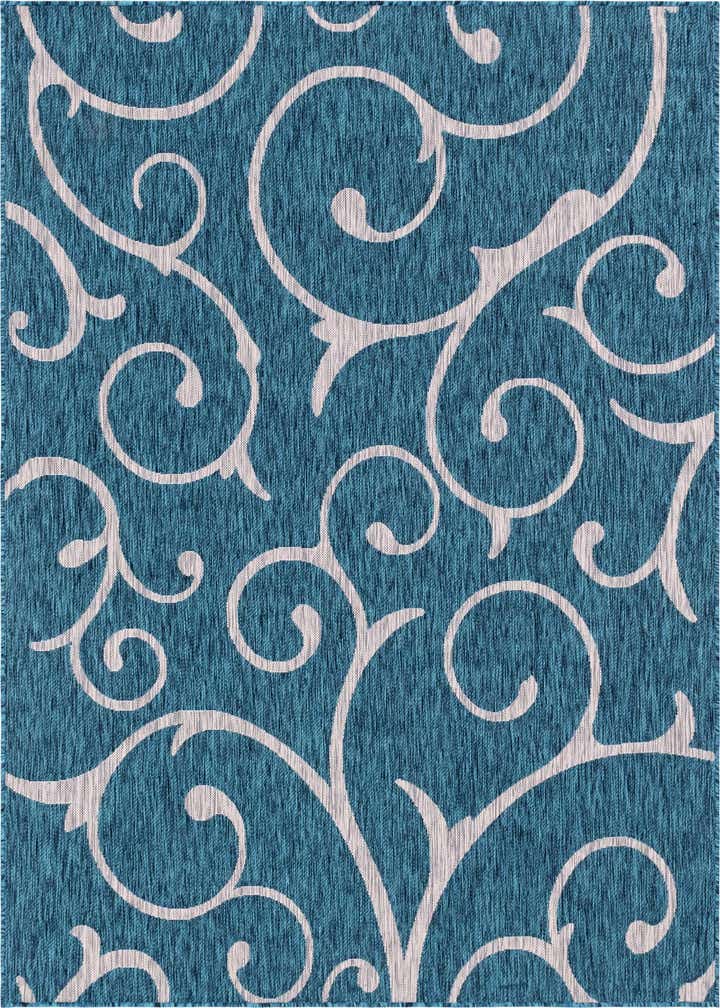 6' x 9' Easy-Clean Botanical Indoor / Outdoor Rug