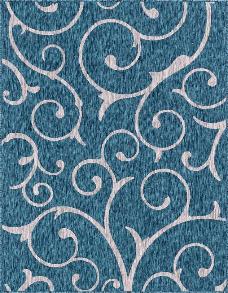 Detail image of 6' x 9' Easy-Clean Botanical Indoor / Outdoor Rug