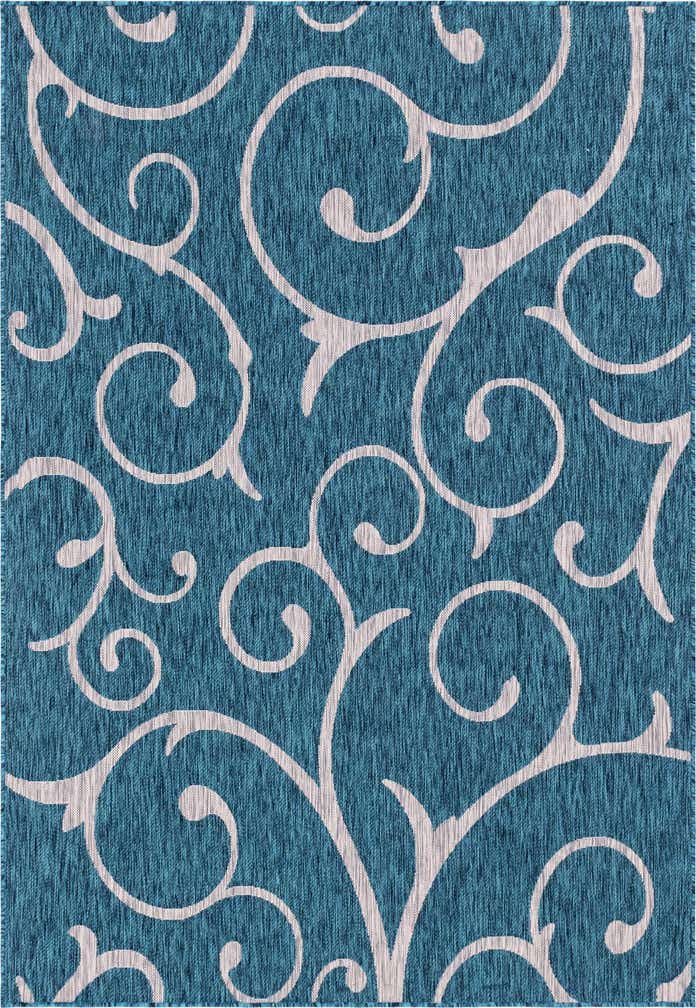6' x 9' Easy-Clean Botanical Indoor / Outdoor Rug