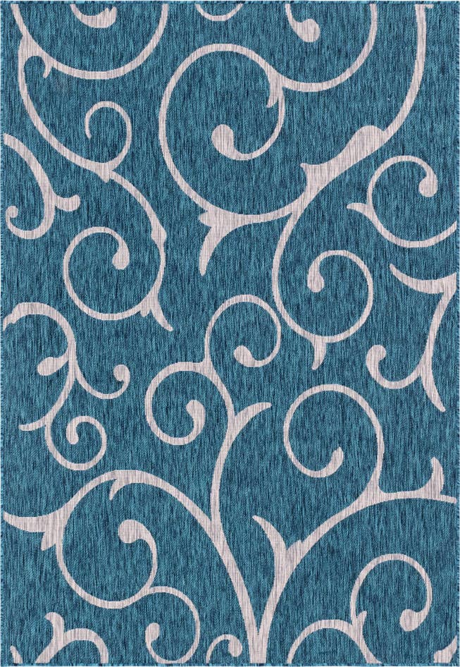 Detail image of 6' x 9' Easy-Clean Botanical Indoor / Outdoor Rug