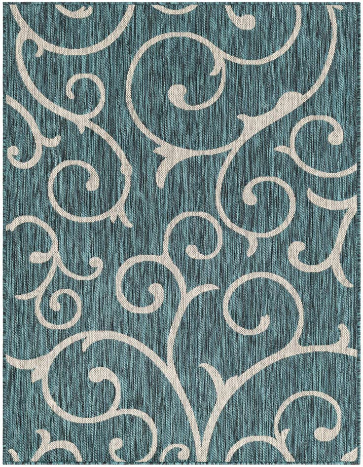 Detail image of 4' x 6' Easy-Clean Botanical Indoor / Outdoor Rug