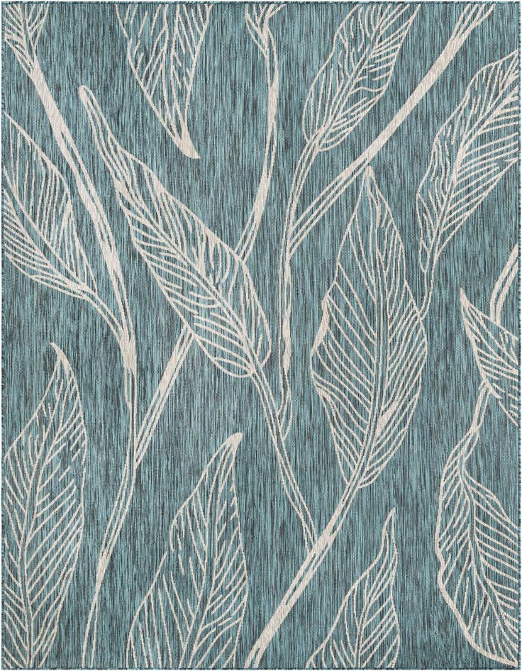 Detail image of 7' x 10' Easy-Clean Botanical Indoor / Outdoor Rug