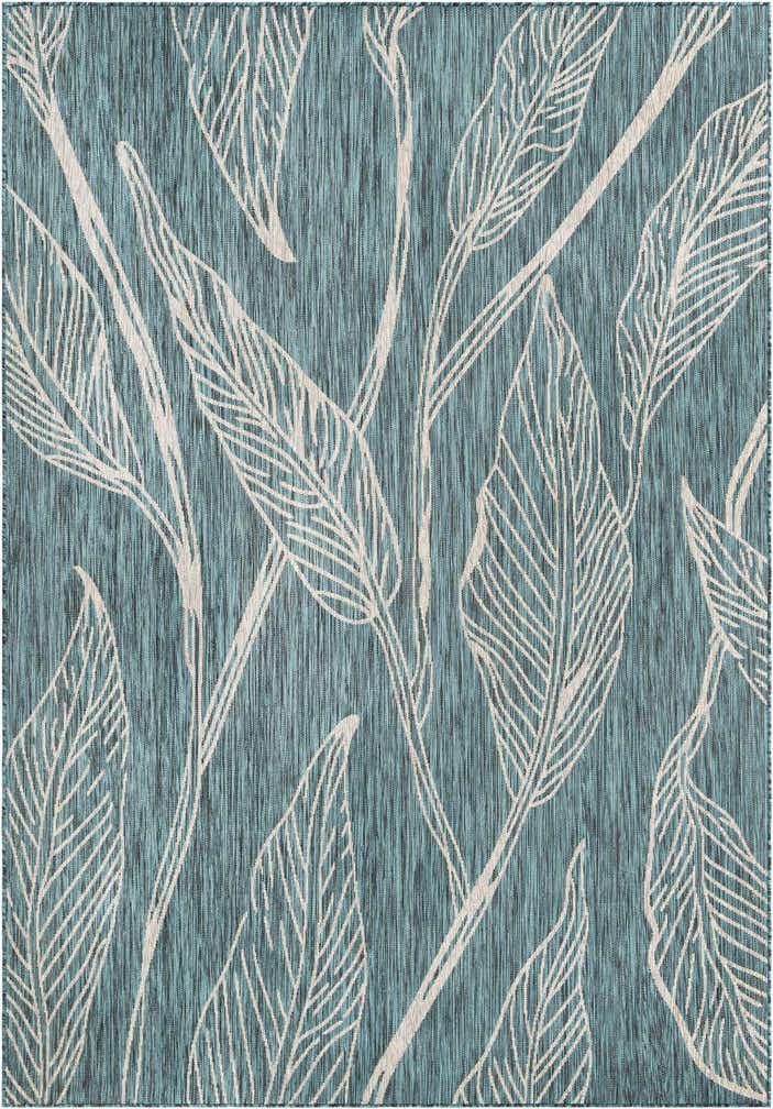 7' x 10' Easy-Clean Botanical Indoor / Outdoor Rug