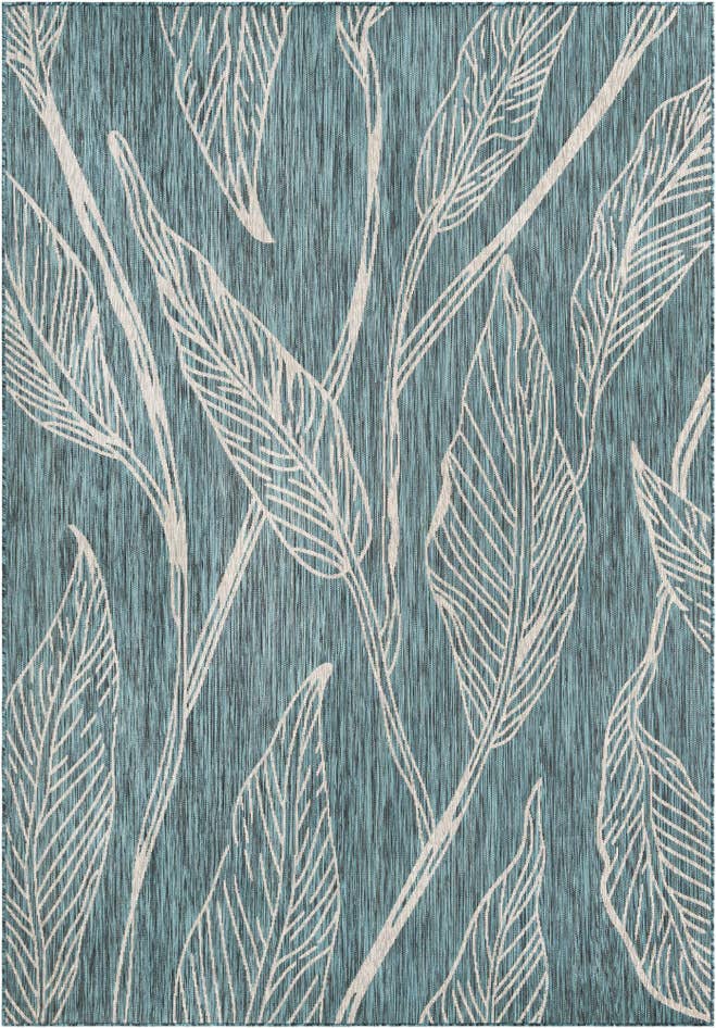 Detail image of 7' x 10' Easy-Clean Botanical Indoor / Outdoor Rug