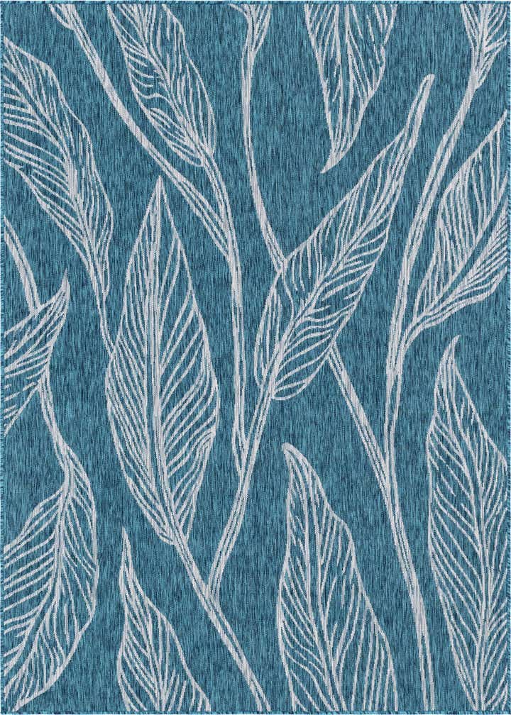 6' x 9' Easy-Clean Botanical Indoor / Outdoor Rug