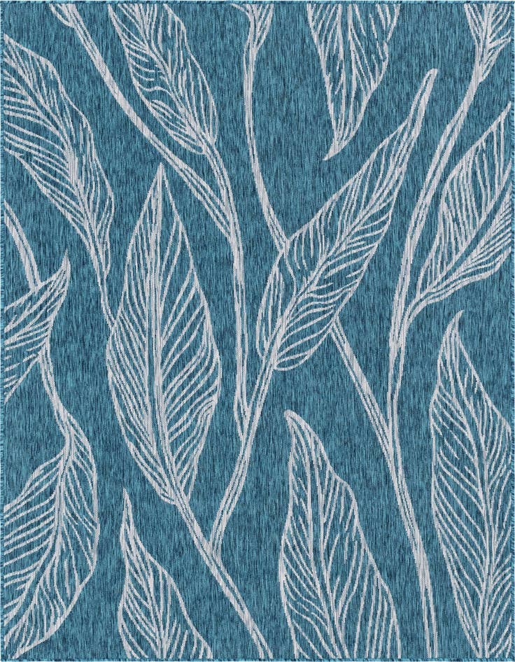 Detail image of 6' x 9' Easy-Clean Botanical Indoor / Outdoor Rug
