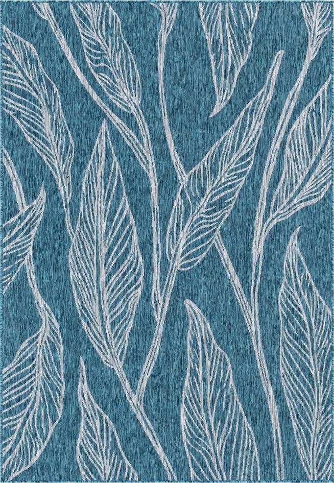 Detail image of 6' x 9' Easy-Clean Botanical Indoor / Outdoor Rug