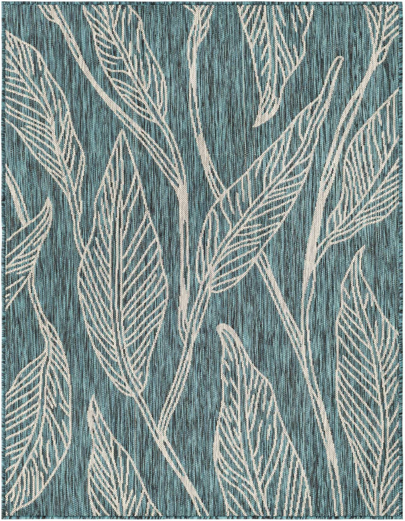 4' x 6' Easy-Clean Botanical Indoor / Outdoor Rug